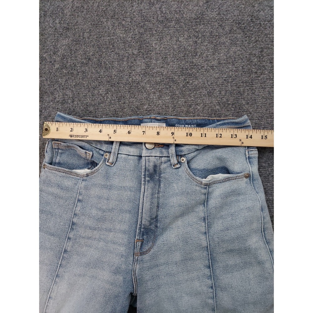 Good American Jeans Womens 10/30 Blue Light Wash Good Waist Palazzo Denim Wide - Picture 10 of 13